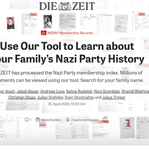 Die Zeit, Nazi Partisi Üyelerinden Oluşan…