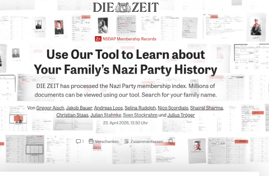 Die Zeit, Nazi Partisi Üyelerinden Oluşan…